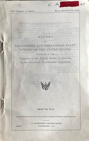 Report on endangered and threatened plant species of the United States