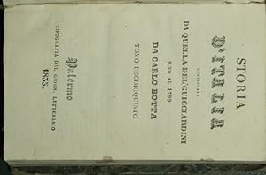 Imagen del vendedor de Storia d'Italia continuata da quella del Guicciardini sino al 1789 - Vol. XV a la venta por Antica Libreria di Bugliarello Bruno S.A.S.