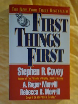 Imagen del vendedor de First Things First a la venta por Livresse