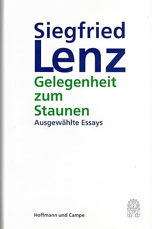 Seller image for Gelegenheit zum Staunen. Ausgewhlte Essays for sale by Paderbuch e.Kfm. Inh. Ralf R. Eichmann