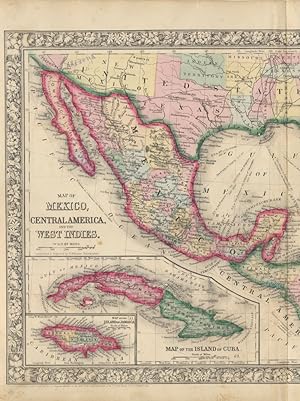 Imagen del vendedor de Map of Mexico, Central America, and the West Indies a la venta por Main Street Fine Books & Mss, ABAA