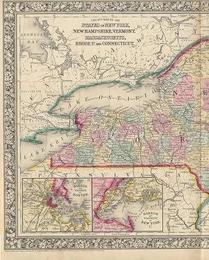 County Map of the States of New York, New Hampshire, Vermont, Massachusetts, Rhode Id. and Connec...