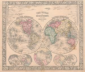 The World in Hemispheres. With Other Projections &c. &c