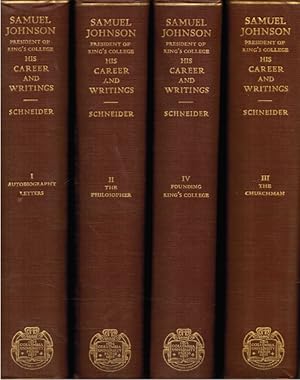 Bild des Verkufers fr Samuel Johnson, President of King's College: His Career and Writings (4 Volumes) zum Verkauf von Bookshop Baltimore