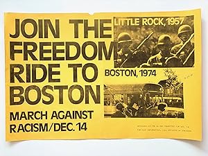 Join the Freedom Ride to Boston. March Against Racism/Dec.14