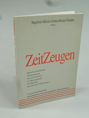 Seller image for ZeitZeugen. for sale by Antiquariat Dorner