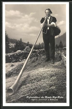 Bild des Verkufers fr Ansichtskarte Preisalphornblser Jos. Kuster in Alpnach zum Verkauf von Bartko-Reher