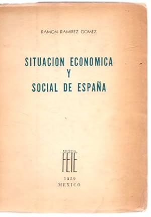 Seller image for Situacin econmica y social de Espaa . for sale by Librera Astarloa