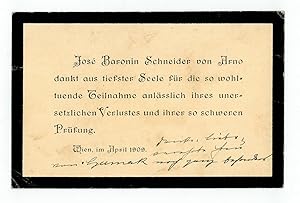 Seller image for Eigenh. Briefkarte mit U. for sale by Antiquariat INLIBRIS Gilhofer Nfg. GmbH