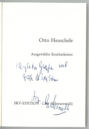 Seller image for Ausgewhlte Kostbarkeiten. Mit eigenh. Zeilen und U. for sale by Antiquariat INLIBRIS Gilhofer Nfg. GmbH