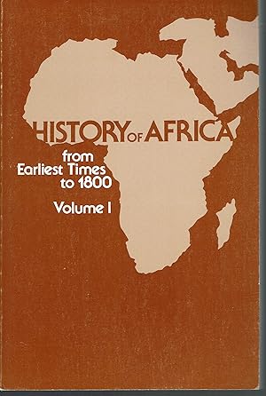Seller image for History of Africa: From Earliest Times to 1800 Vol. 1 for sale by fourleafclover books