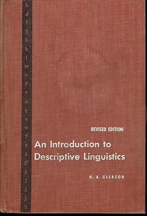 Seller image for An Introduction to Descriptive Linguistics for sale by fourleafclover books