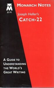 Image du vendeur pour Joseph Heller's Catch-22: Monarch Notes mis en vente par fourleafclover books