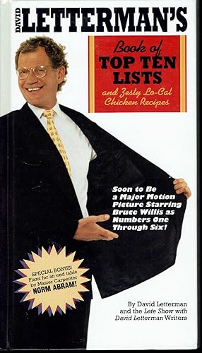 Seller image for David Letterman's Book of Top Ten Lists and Zesty Lo-Cal Chicken Recipes for sale by fourleafclover books