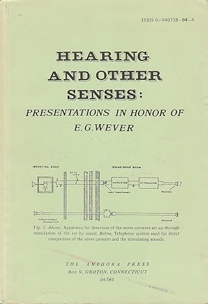 Seller image for Hearing and Other Senses: Presentations in Honor of E. G. Weaver for sale by fourleafclover books