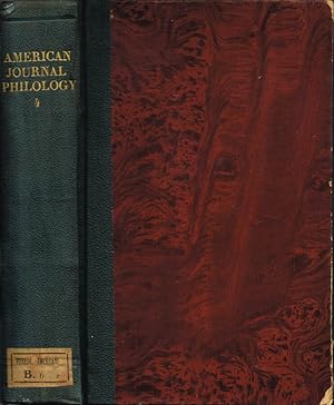 Bild des Verkufers fr The American Journal of Philology Vol. IV - 1883 zum Verkauf von Biblioteca di Babele