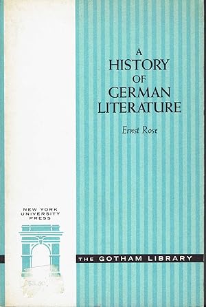 Immagine del venditore per A History of German Literature venduto da fourleafclover books