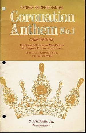 Image du vendeur pour Coronation Anthem No. 1: Zadok the Priest mis en vente par fourleafclover books