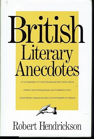 Seller image for British Literary Anecdotes for sale by fourleafclover books
