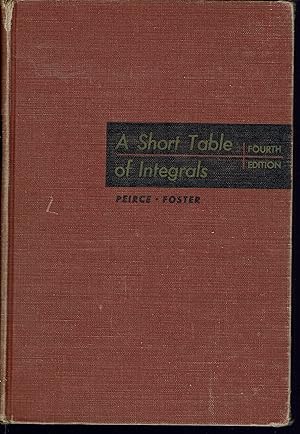 Seller image for A Short Table of Integrals for sale by fourleafclover books