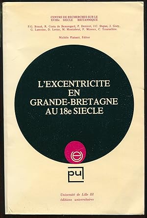 Imagen del vendedor de L'excentricit en Grande-Bretagne au 18e sicle a la venta por LibrairieLaLettre2