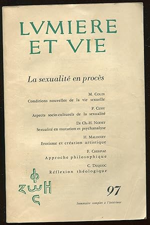 Seller image for Lumire et vie n97, tome XIX, mars-mai 1970 - La sexualit en procs for sale by LibrairieLaLettre2