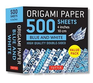 Seller image for Origami Paper 500 Sheets Blue and White : High-Quality Double-Sided Origami Sheets Printed With 12 Different Designs for sale by GreatBookPricesUK