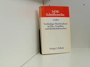 Imagen del vendedor de Vorlufiger Rechtsschutz in Ehe-, Familien- und Kindschaftssachen a la venta por Book Broker