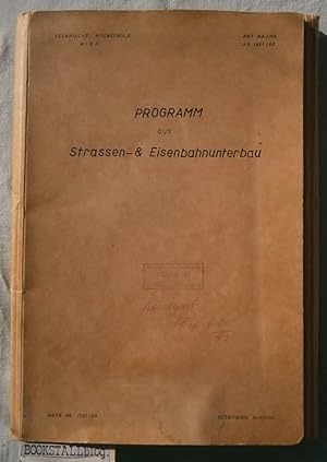 Programm aus Strassen & Eisenbahnunterbau