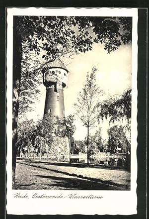 Ansichtskarte Heide, Blick auf den Wasserturm