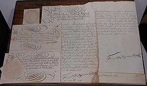 Zwei schöne Briefe im Namen von Kurfürst Friedrich August III. von Sachsen (dem späteren König Fr...