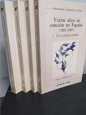 VEINTE AÑOS DE CANCION EN ESPAÑA, 1963-1983 (4 TOMOS).