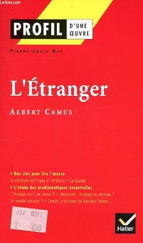 Seller image for L'tranger for sale by Le-Livre