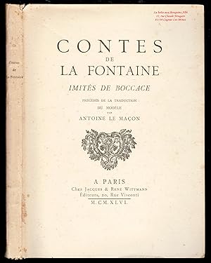 Contes de La Fontaine Imités de Boccace précédés de la traduction du modèle / Tirage limité sur p...