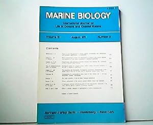 Imagen del vendedor de Marine Biology - International Journal on Life in Oceans and Coastal Waters. Volume 10, August 1971, Number 3. a la venta por Antiquariat Kirchheim
