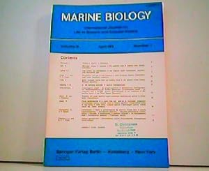 Imagen del vendedor de Marine Biology - International Journal on Life in Oceans and Coastal Waters. Volume 9, April 1973, Number 1. a la venta por Antiquariat Kirchheim