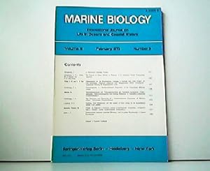 Imagen del vendedor de Marine Biology - International Journal on Life in Oceans and Coastal Waters. Volume 18, February 1973, Number 3. a la venta por Antiquariat Kirchheim