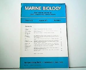 Imagen del vendedor de Marine Biology - International Journal on Life in Oceans and Coastal Waters. Volume 15, August 1972, Number 4. a la venta por Antiquariat Kirchheim