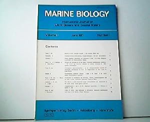 Imagen del vendedor de Marine Biology - International Journal on Life in Oceans and Coastal Waters. Volume 1, June 1967, Number 1. a la venta por Antiquariat Kirchheim
