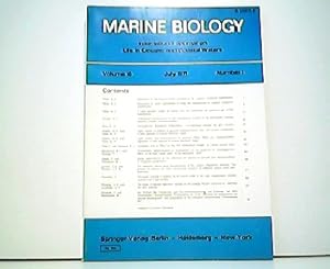 Imagen del vendedor de Marine Biology - International Journal on Life in Oceans and Coastal Waters. Volume 10, July 1971, Number 1. a la venta por Antiquariat Kirchheim