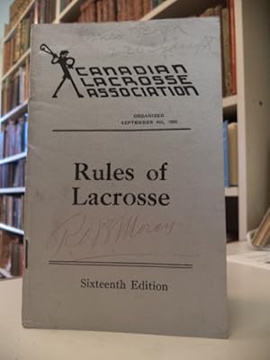 Rules of Lacrosse. Sixteenth Edition [Box Lacrosse]