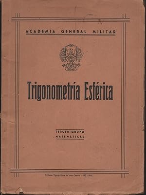 Seller image for TRIGONOMETRA ESFRICA Tercer grupo Matemticas for sale by Librera Hijazo