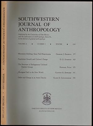 Seller image for Aboriginal Sail in the New World in Southwestern Journal of Anthropology Volume 21, Number 4 for sale by The Book Collector, Inc. ABAA, ILAB