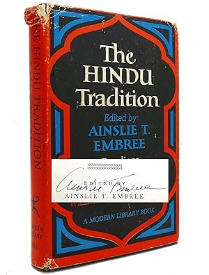 THE HINDU TRADITION Signed 1st Modern Library