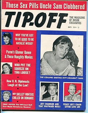 Seller image for Tip-Off 10/1957-Plaza Digest-Eartha Kitt-Tina Louise-Natalie Wood-spanking-VG for sale by DTA Collectibles