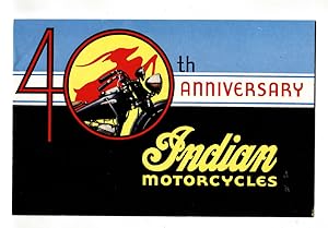 Indian Motorcycles 40th Anniversary Sales Brochure 1941 High Grade - Rare