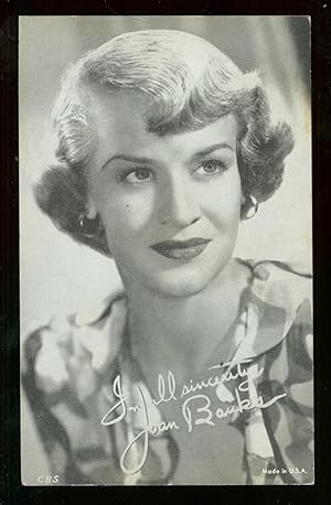 JOAN BANKS-1940s-B&W-3'x 5' ORIGINAL ARCADE CARD-RARE FN