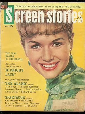 SCREEN STORIES NOV 1960-ALAMO-SPARTACUS-JOHN WAYNE G