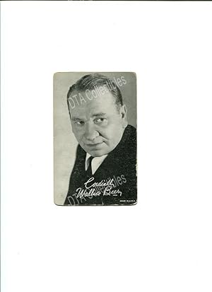 WALLACE BEERY-ARCADE CARD-1950'S-PORTRAIT!!! FN