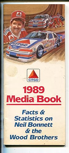 NEIL BONNETT-WOOD BROTHERS- NASCAR MEDIA GUIDE-1989-STATS-PHOTOS-NASCAR INFO-fn